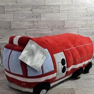 FIRE TRUCK PLUSH TOY WITH LIGHTS SIZE  21" X 12" X 10"